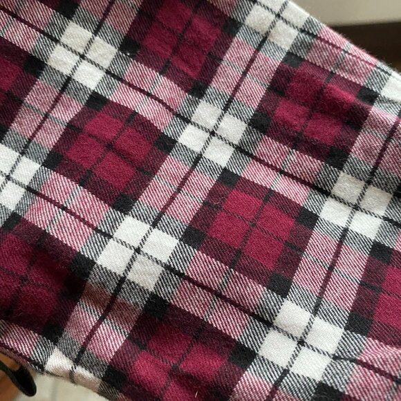 Ladies' PXS - Petite X-Small J.Crew Cranberry Plaid Longsleeve Button Down Shirt - Picture 3 of 3